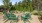 a group of chairs on a patio