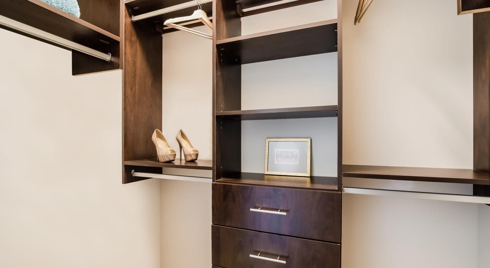 Find your perfect fit at Alexander Village a shelf with objects on it