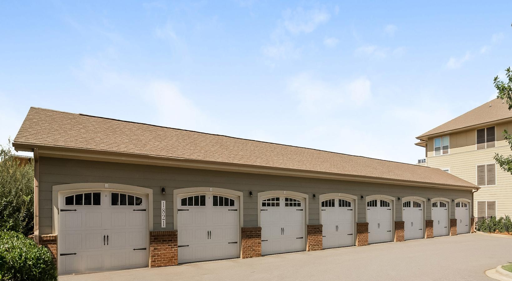Find your perfect fit at Alexander Village a building with garages