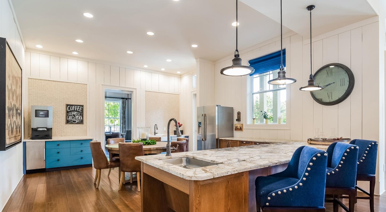 Enjoy our resident-only features a kitchen with a marble island