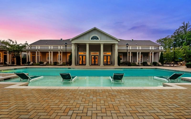 a house with a pool