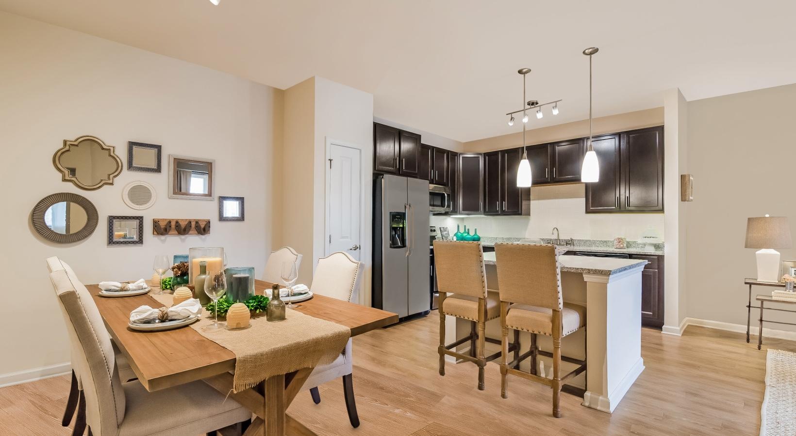Beautiful living areas to match your lifestyle a kitchen with a dining table